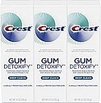 3-Pk 4.1-oz Crest Toothpaste Gum Detoxify Deep Clean $10.92 & More