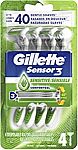 4-Count Gillette Sensor3 Sensitive Men's Disposable Razors $3.35