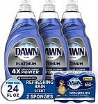 3-Ct 24-oz Dawn Platinum Dishwashing Liquid Dish Soap + 2-Ct Non-Scratch Sponge $12