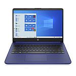 HP 14" HD 14-FQ0010NR Laptop (AMD 3020e 4GB 64GB Blue) $249.99
