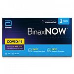 BinaxNOW COVID‐19 Antigen Self Test (2 Count) $14.46
