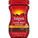 8-Oz Folgers Classic Roast Instant Coffee Crystals $3.72