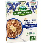 12.5-Oz Cascadian Farm Organic Vanilla Crisp Cereal $2.75