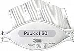 3M Aura Particulate Respirator 9205+, N95, Pack of 20 Disposable Respirators $24