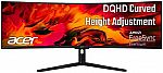 Acer EI491CUR Sbmiipphx 49" 1800R 32:9 Curved DQHD Zero-Frame Gaming Monitor $598