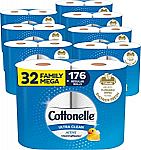 32-Ct Cottonelle Family Mega Rolls Toilet Paper (Ultra Clean) $24 + Free Shipping