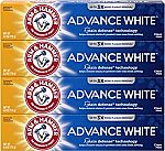 4 x 6.0oz Arm & Hammer Advance White Toothpaste $6.75 and more