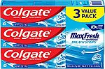 3-Ct 6 oz Colgate Max Fresh Toothpaste $2.86