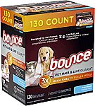 130-Ct Bounce Pet Hair & Lint Guard Mega Dryer Sheets (Fresh Scent) $6.45