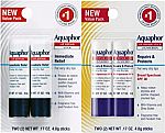 Aquaphor Lip Repair, Moisturizing Lip Balm Multipack (2 Repair sticks + 2 Repair & Protect SPF 30 sticks) $8.60 and more