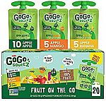 20 Pouches GoGo SqueeZ Fruit On The Go Variety Pack $10