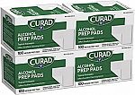 4-Pack 100-Count Curad Alcohol Prep Pads (Medium) $4.50