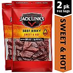 Jack Link's Beef Jerky, Sweet & Hot - 9 Oz (Pack of 2) $17.25