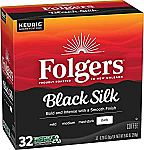 128 Ct Folgers Black Silk Dark Roast Coffee Pods $40.60