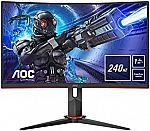 AOC C32G2ZE 32" Curved Frameless FHD Gaming Monitor $169.99