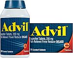 324 Counts Advil Pain Reliever and Fever Reducer with Ibuprofen 200mg $12