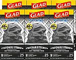 25ct Glad Large Drawstring 30 Gallon Trash Bags $6.80 and more