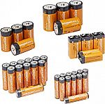 Amazon Basics 36 Count Alkaline Battery Starter Pack $13.59