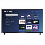 50" Philips 4K UHD Roku Smart LED HDTV $198