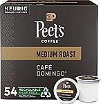 54-Count Peet's Coffee Medium Roast K-Cup Pods $17.40, 54-Ct Dark Roast $17.80