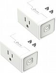 Kasa Smart Wi-Fi Plug Mini with Homekit (2-Pack) $19.99