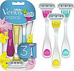 3 Count Gillette Venus Tropical Disposable Razors for Women $4.60