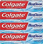 4-Ct 6oz Colgate MaxClean Whitening Foaming Toothpaste $4.75