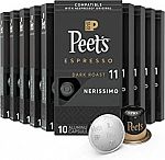 Peet's Coffee Espresso Capsules (Nerissimo, Intensity 11) 50-Ct $18, 100-Ct $34.88