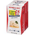 3-Pk 3.5oz Bumble Bee Snack on the Run Kit (Chicken Salad w/ Crackers) $2