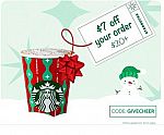 UBER Eats: $7 off $20 Starbucks Order