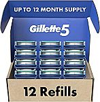 12-ct Gillette5 Mens Razor Blade Refills $17 and more
