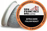 80-Ct San Francisco Bay Coffee OneCup K-Cups (Espresso or Extra Dark Italian) $19.50