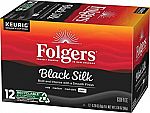 Folgers Black Silk Dark Roast Coffee, 72 Keurig K-Cup Pods $19.42