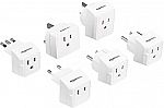 6-Pack Amazon Basics World Travel Plug Adapter Set $3.78