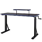 Amazon Basics Height-Adjustable Gaming Desk with Raised Monitor Shelf $70