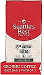 3-Pack 12-oz Seattle's Best Dark Roast Ground Coffee (6th Avenue Bistro) $12