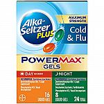 24-Count Alka-Seltzer Plus Cold & Flu Power Max Liquid Gels $5.55 & More