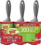 3-Pack Scotch-Brite Lint Roller (100 Sheets Per Roller) $8