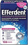 126-Ct Efferdent Retainer & Denture Cleaner Tablets $4.55