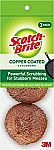 3-Count Scotch-Brite Copper Coated Scrubbing Scour Pads $1.25