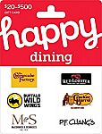 $50 Happy Gift Card $42.50 and more