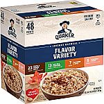 48-Count Quaker Instant Oatmeal, 4 Flavor Variety Pack $9