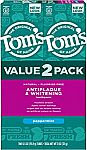 2-Pk 5.5 Oz Tom's Maine Antiplaque & Whitening Natural Toothpaste $5.57
