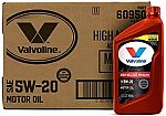 6-Pk 1-Qt Valvoline High Mileage SAE 5W-20 Synthetic Blend Motor Oil $13.30