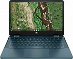 HP 14b-cb0023dx 14" 2-In-1 FHD Touchscreen Chromebook Laptop (N6000 4GB 64GB Blue) $298
