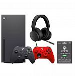 Xbox Series X Console Bundle w/ Stereo Headset, Red Controller & 3-Month Ultimate Game Pass $650