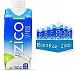 18 Pack ZICO 100% Coconut Water Drink (11.2 Fl Oz) $18