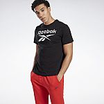 Reebok Men's Graphic Series Stacked Tee (Black, S, M) $7.98