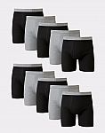 10-Pk Hanes Mens Tagless Boxer Briefs $16.61