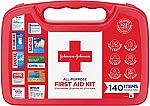 140-Ct Band-Aid Johnson & Johnson All-Purpose Portable Compact First Aid Kit $9.40